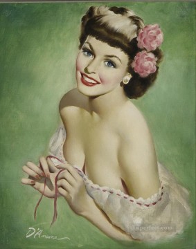 Pin up Painting - pin up girl nude 003